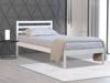 Land Of Beds Paxton White Wooden Bed Frame3