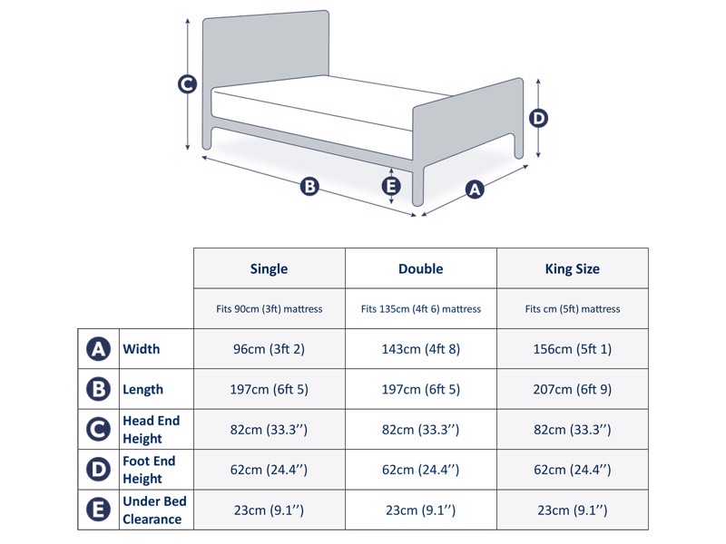 Land Of Beds Lannister Oak Finish Wooden Bed Frame4