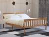 Land Of Beds Lannister Oak Finish Wooden Bed Frame1