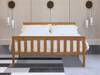 Land Of Beds Lannister Oak Finish Wooden Bed Frame2