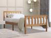 Land Of Beds Lannister Oak Finish Wooden Bed Frame3