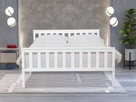 Land Of Beds Lannister White Wooden Bed Frame2