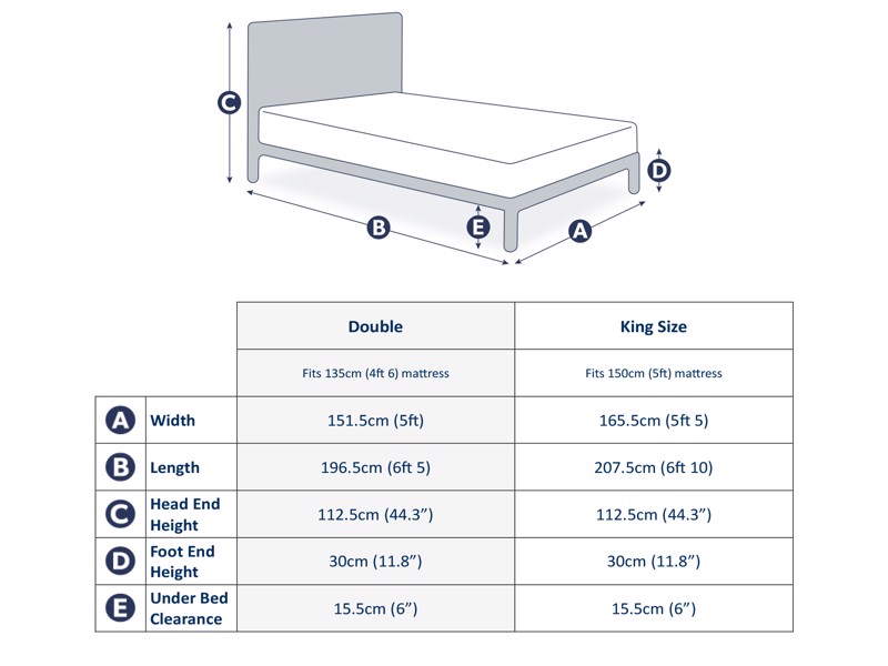 Land Of Beds Marla White Fabric Bed Frame6