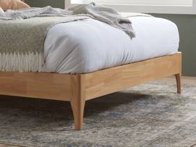 Land Of Beds Marla White Fabric Bed Frame3
