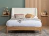 Land Of Beds Marla White Fabric Bed Frame2