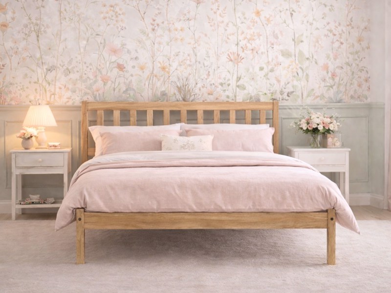 Land Of Beds Delamere Pine Wooden Bed Frame2