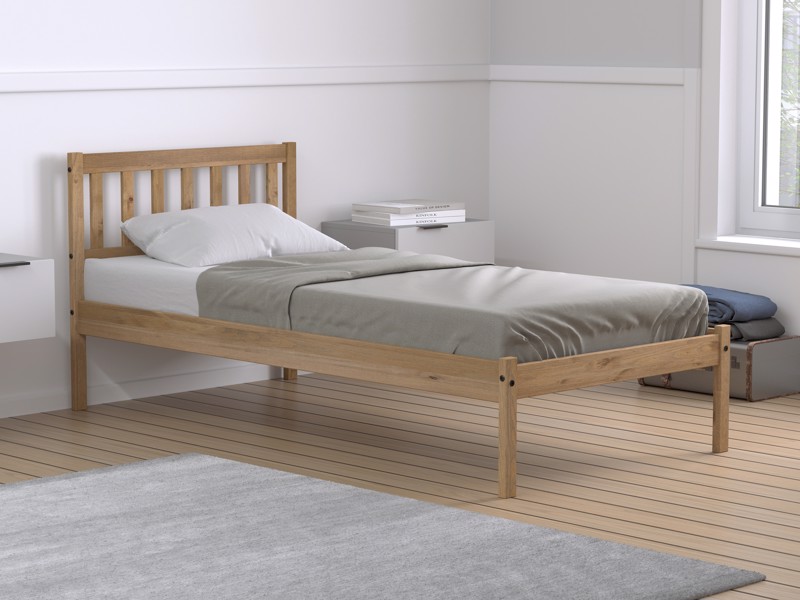 Land Of Beds Delamere Pine Wooden Double Bed Frame2