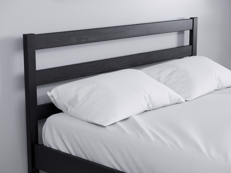 Land Of Beds Byron Black Wooden Bed Frame3