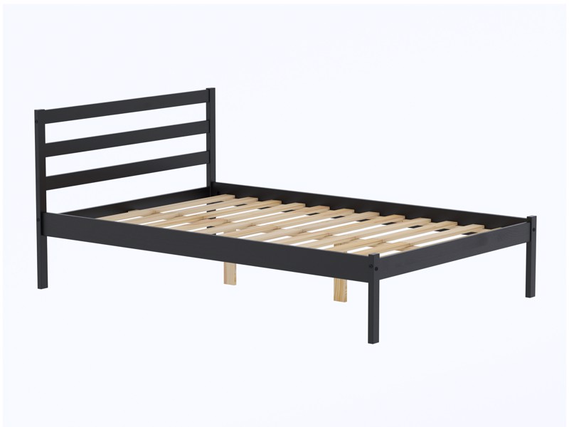 Land Of Beds Byron Black Wooden Bed Frame6