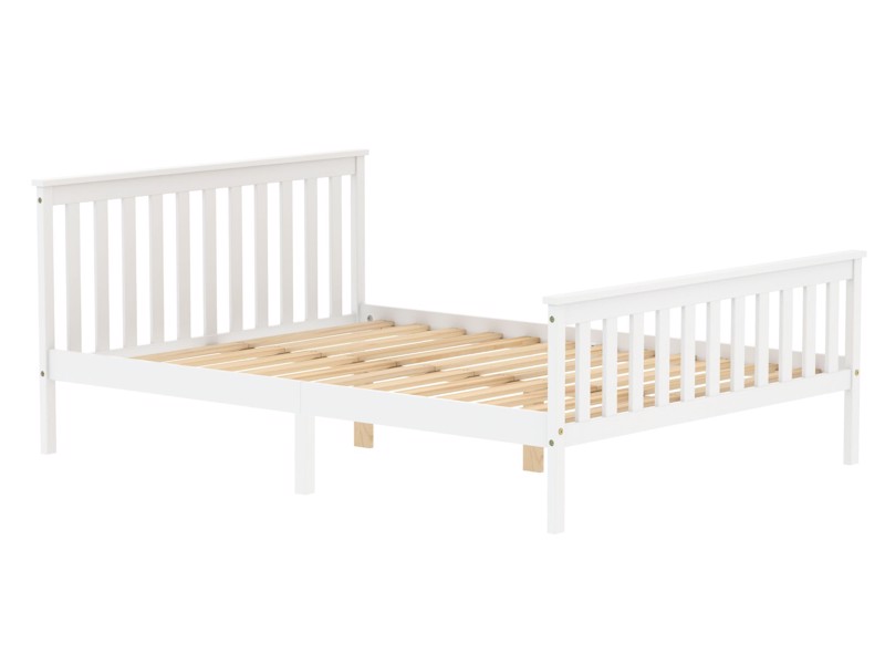 Land Of Beds Albury White Wooden Bed Frame4