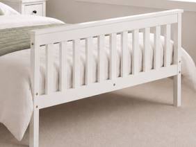Land Of Beds Albury White Wooden Bed Frame3