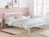 Land Of Beds Albury White Wooden Bed Frame1