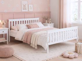 Land Of Beds Albury White Wooden Bed Frame1