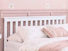 Land Of Beds Albury White Wooden Bed Frame3