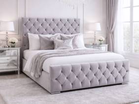 Land Of Beds Fern Fabric Bed Frame1
