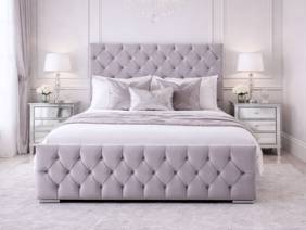 Land Of Beds Fern Fabric Bed Frame2