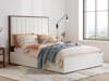 Land Of Beds Elsey White Fabric King Size Bed Frame1