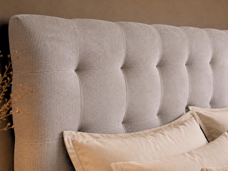 Land Of Beds Everett Taupe Fabric Bed Frame5