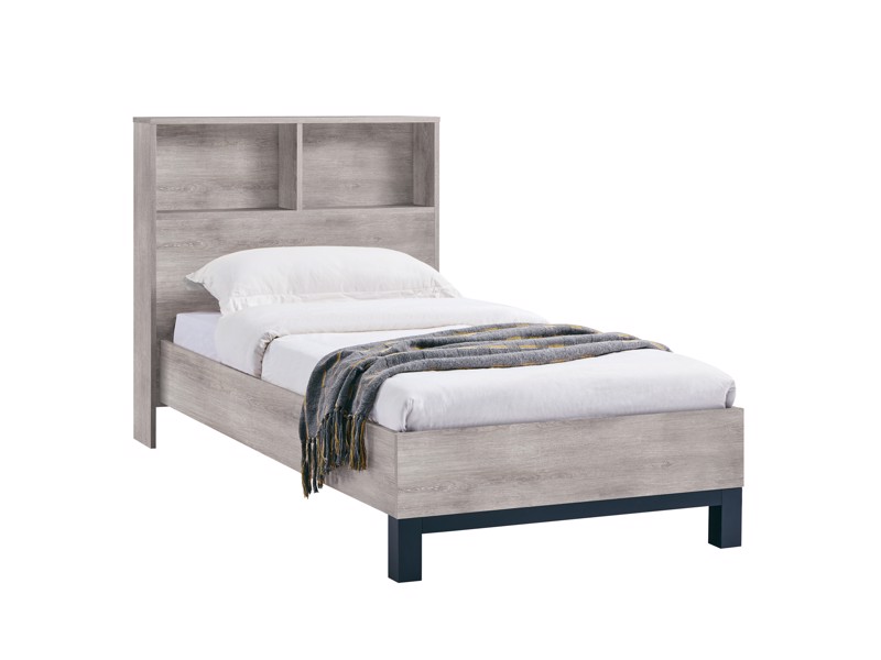 Land Of Beds Samson Grey Oak Finish Bed Frame4