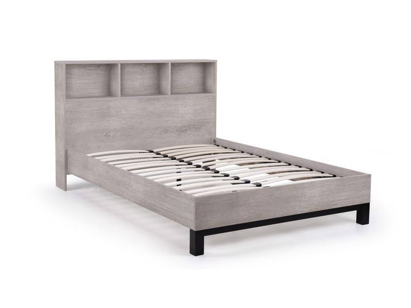 Land Of Beds Samson Grey Oak Finish Bed Frame5