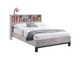 Land Of Beds Samson Grey Oak Finish Wooden Bed Frame3