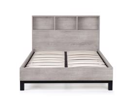 Land Of Beds Samson Grey Oak Finish Wooden Bed Frame6