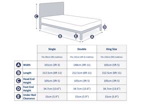 Land Of Beds Samson Grey Oak Finish Wooden Bed Frame7