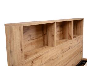 Land Of Beds Samson Oak Finish Wooden Ottoman Bed5