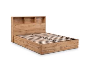 Land Of Beds Samson Oak Finish Wooden Ottoman Bed7