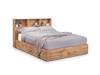 Land Of Beds Samson Oak Finish Single Ottoman Bed4