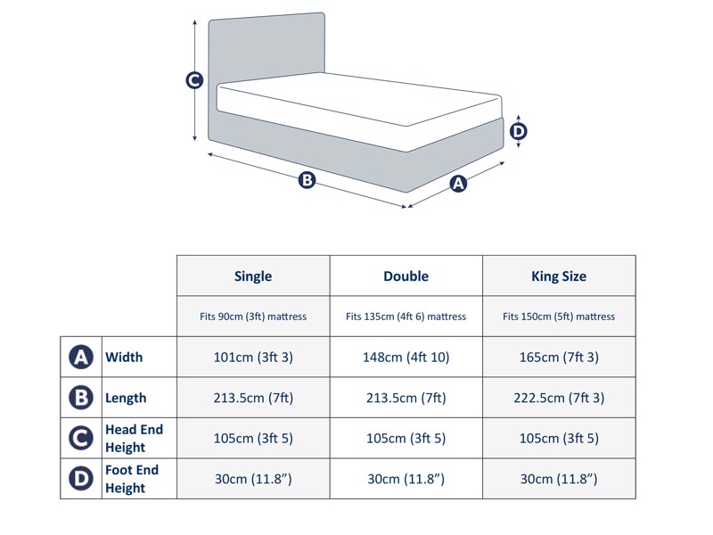 Land Of Beds Samson Oak Finish Wooden Ottoman Bed8