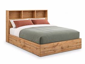 Land Of Beds Samson Oak Finish Wooden Ottoman Bed5