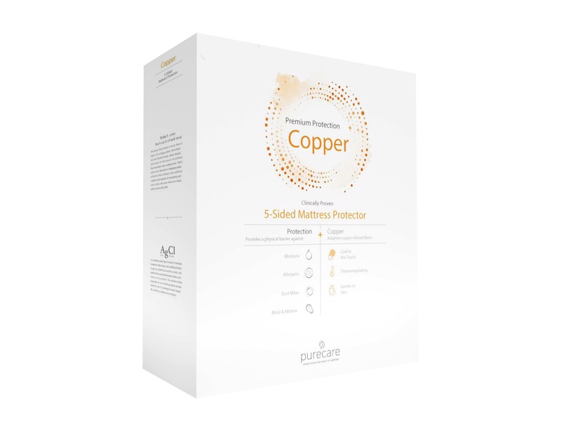 Purecare Copper Double Mattress Protector1