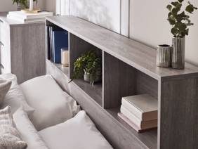 Land Of Beds Samson Grey Oak Finish Wooden Ottoman Bed3