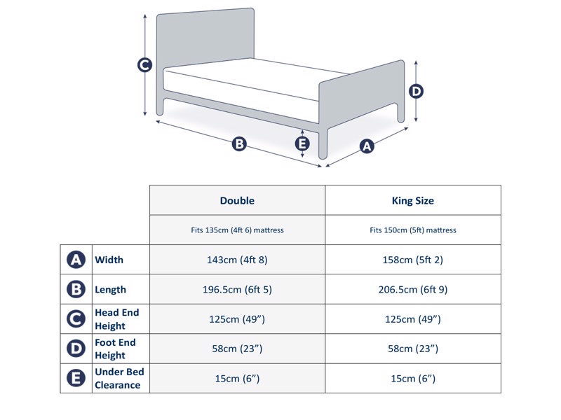 Land Of Beds Barrett Grey Wooden Bed Frame6