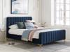 Land Of Beds Springvale Midnight Blue Fabric Bed Frame1