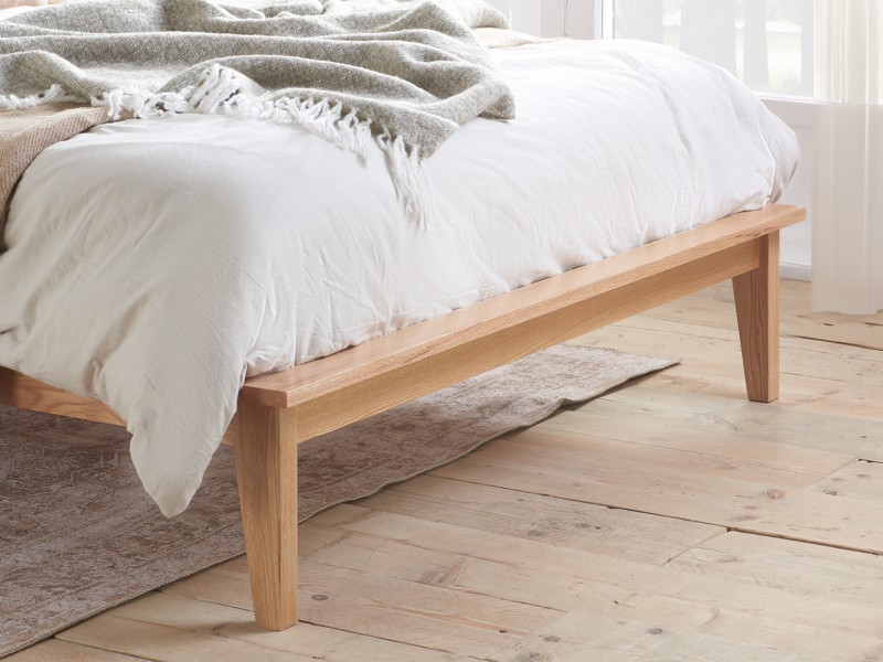 Land Of Beds Portland Oak Rattan Bed Frame3