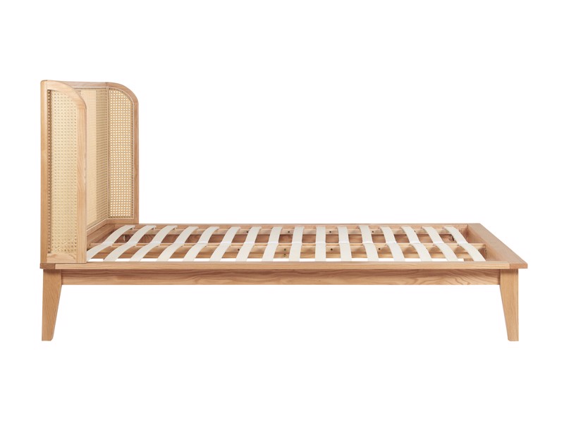 Land Of Beds Portland Oak Rattan Bed Frame3