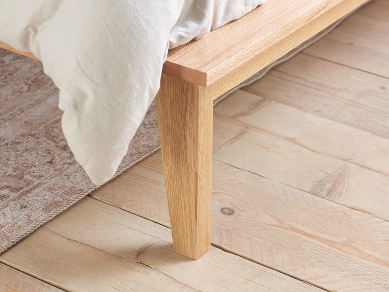 Land Of Beds Portland Oak Rattan Bed Frame5