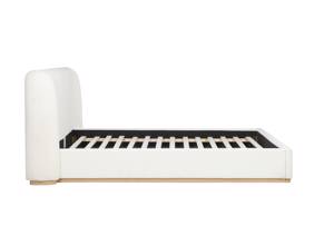 Land Of Beds Albany White Fabric Bed Frame5