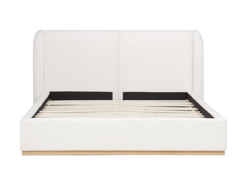 Land Of Beds Albany White Fabric Bed Frame7