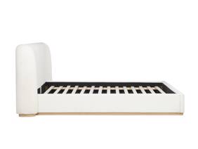 Land Of Beds Albany White Fabric Bed Frame4