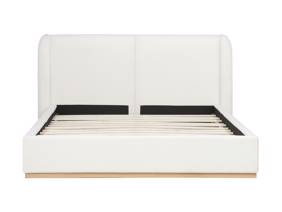 Land Of Beds Albany White Fabric Bed Frame7