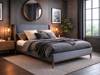 Land Of Beds Bradshaw Grey Fabric Bed Frame1