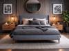 Land Of Beds Bradshaw Grey Fabric Bed Frame2