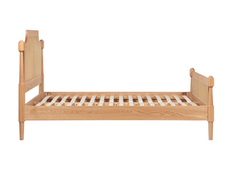 Land Of Beds Lismore Oak Rattan Bed Frame8