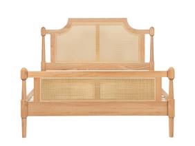 Land Of Beds Lismore Oak Rattan Bed Frame4