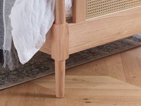 Land Of Beds Lismore Oak Rattan Bed Frame7