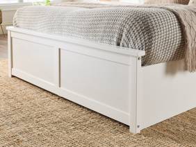 Land Of Beds Ivy White Wooden Ottoman Bed6