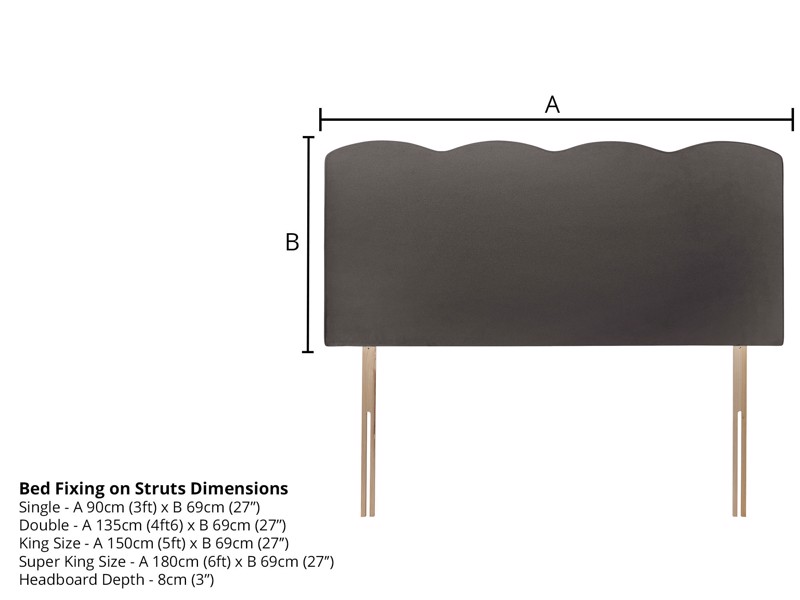 Rest Assured Wave Super King Size Headboard3